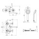 Lidz Змішувач для ванни Lamb 142 Хром (LDLAM142CRM35081)