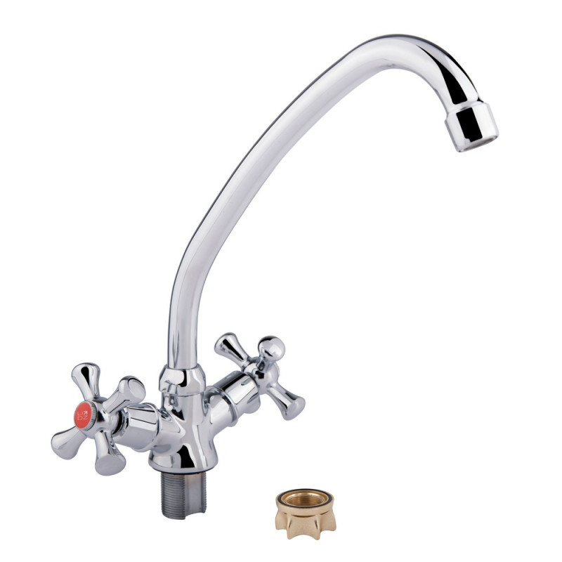 Lidz Змішувач для кухні Lamb 271F двохвентильний LDLAM271FCRM21889 Chrome