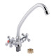 Lidz Змішувач для кухні Lamb 271F двохвентильний LDLAM271FCRM21889 Chrome