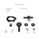 Lidz Комплект змішувачів для ванної кімнати Latwa 001Black+ Latwa 006Black+ Latwa 005Black+ Latwa 010Black+ Latwa 1030Black