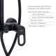Lidz Комплект змішувачів Latwa Black: Змішувач для раковини LDLAT001BLA45418 + Душова система LDLAT1030BLA45422