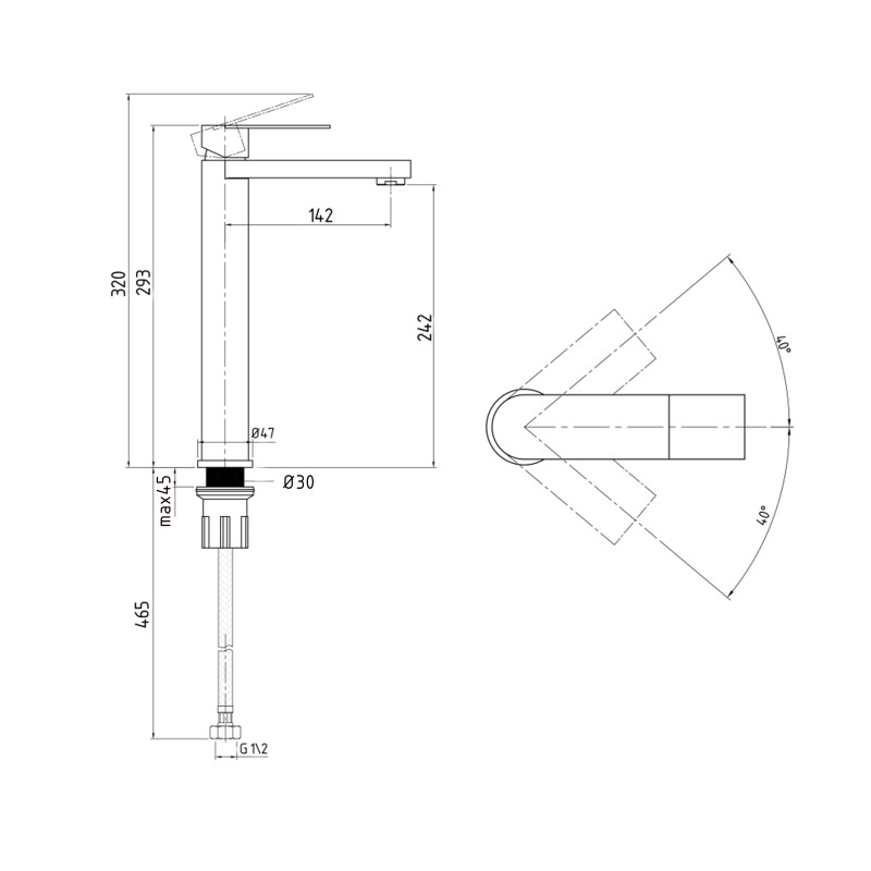 Змішувач для раковини високий Lidz Nexus 001FH (k35) LDNEX001FHNKS49185 Nickel SD00055309
