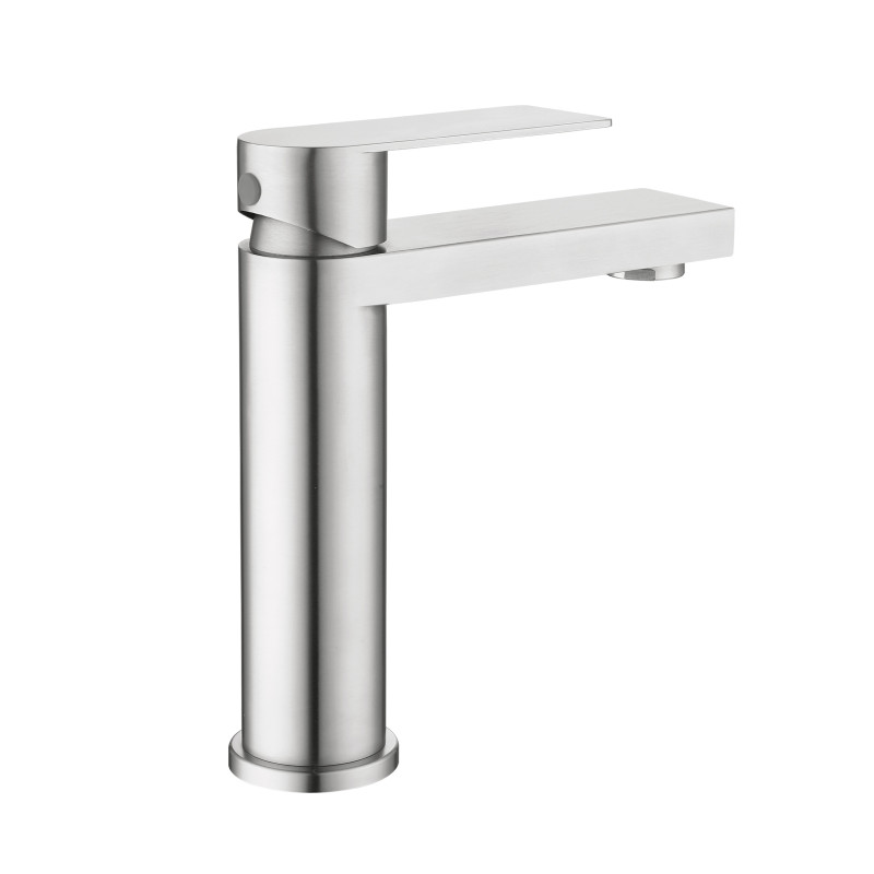 Змішувач для раковини низький Lidz Nexus 001F (k35) LDNEX001FNKS49184 Nickel SD00055308