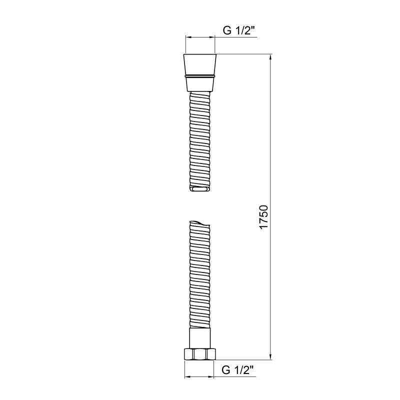 Lidz Шланг Niagara 01 1,75 м LDNIA01CRM22148 Chrome