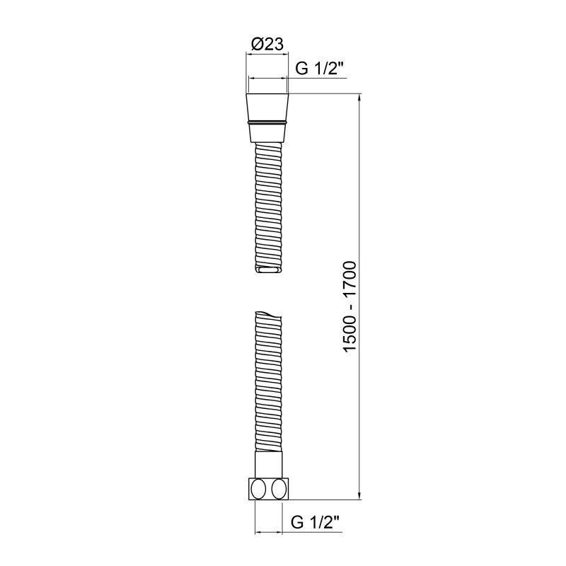 Lidz Шланг Niagara 06 1,5-1,7 м LDNIA06CRM35454 Chrome