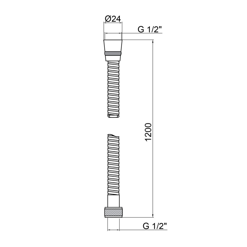 Lidz Шланг Niagara 07 1,2 м LDNIA07CRM35455 Chrome