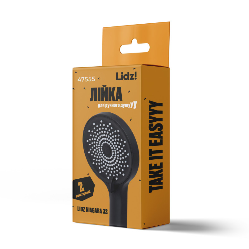 Лійка для ручного душу Lidz Niagara 32 120 мм округла LDNIA32BLM47555 Matt Black SD00053679