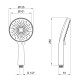 Лійка для ручного душу Lidz Niagara 32 120 мм округла LDNIA32GRP48536 Graphite SD00054660