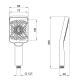 Лійка для ручного душу Lidz Niagara 33 145x95 мм прямокутна LDNIA33GRP48538 Graphite SD00054662