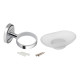 Lidz Мильниця з тримачем Oreo 0201 настінна (матове скло) LDORE0201CRM22083 Chrome