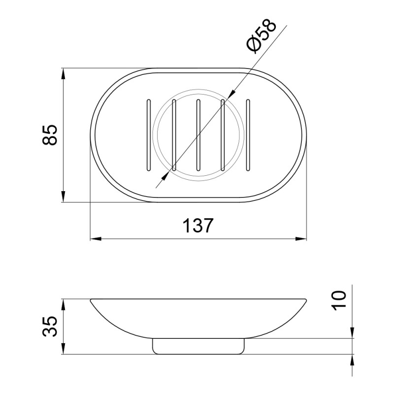 Lidz Мильниця Oreo 0210 (матове скло) LDORE0210CRM32454 Chrome