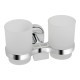 Lidz Склянка з тримачем Oreo 0402 подвійний настінний (матове скло) LDORE0402CRM22164 Chrome