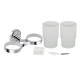 Lidz Склянка з тримачем Oreo 0402 подвійний настінний (матове скло) LDORE0402CRM22164 Chrome