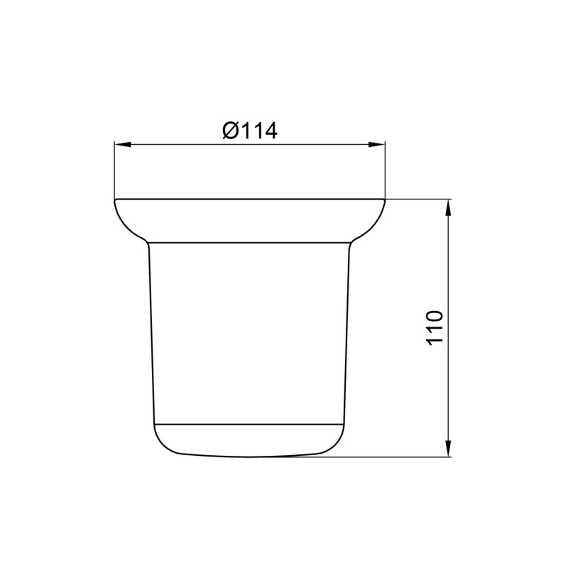 Lidz Колба для йоржика Oreo 0520 (матове скло) LDORE0520CRM37455 Chrome