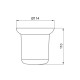 Lidz Колба для йоржика Oreo 0520 (матове скло) LDORE0520CRM37455 Chrome