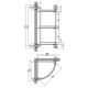Lidz Полиця кутова Oreo 1003 скляна 3 ярусна LDORE1003CRM22182 Chrome