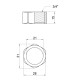 Lidz Гайка на ексцентрик для змішувача Repair 020 LDREP020CRM29474 Chrome
