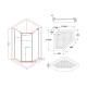 Lidz Душова кабіна Dozorca SC90x90.CRM.LOW.TR, скло прозоре 6 мм
