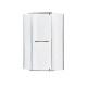Душова кабіна Lidz Dozorca SC90x90.CRM.LOW.TR, скло прозоре 6 мм без піддона SD00047604