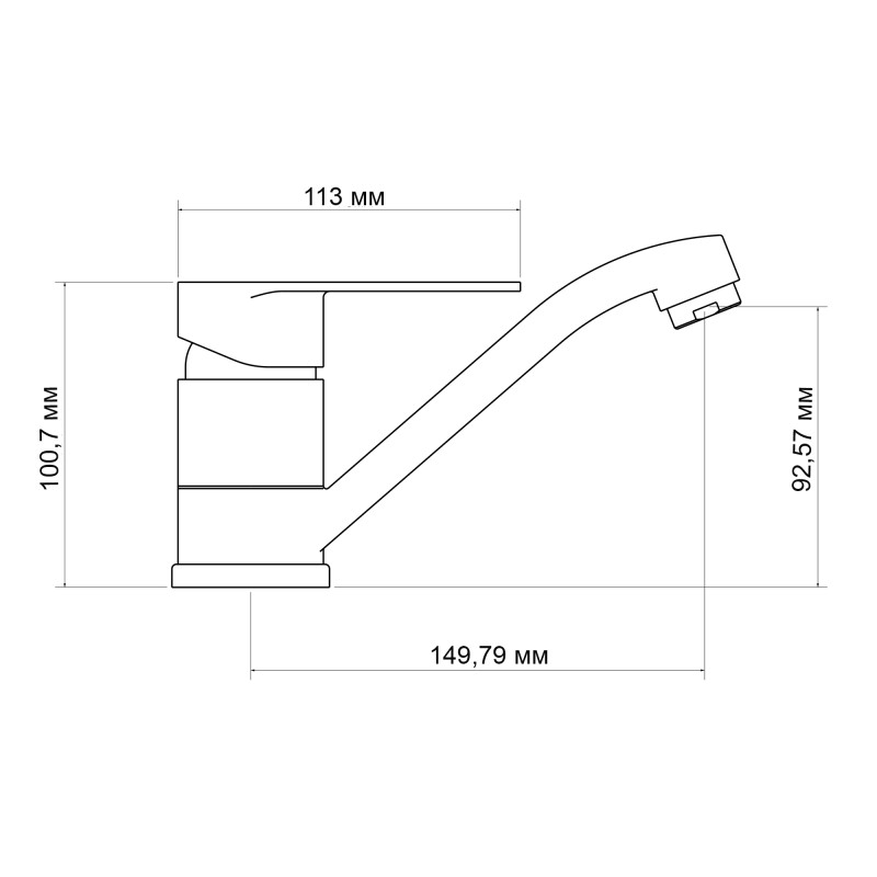 Lidz Змішувач для кухні Tani 002M (k40) LDTAN002MCRM44967 Chrome