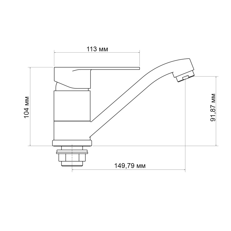 Lidz Змішувач для кухні Tani 003M (k40) LDTAN003MCRM44969 Chrome