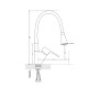 Lidz Змішувач для кухні Tani 008F3 з гнучким виливом (k40) LDTAN008F3WCR37037 White / Chrome