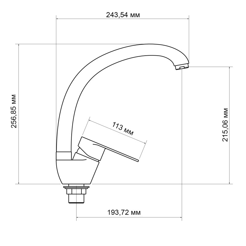 Lidz Змішувач для кухні Tani 008F (k40) LDTAN008FCRM44971 Chrome