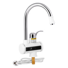 Lidz Проточний кран-водонагрівач кухонний для кухні Warm 058 LDWAR058WCR24985 White / Chrome