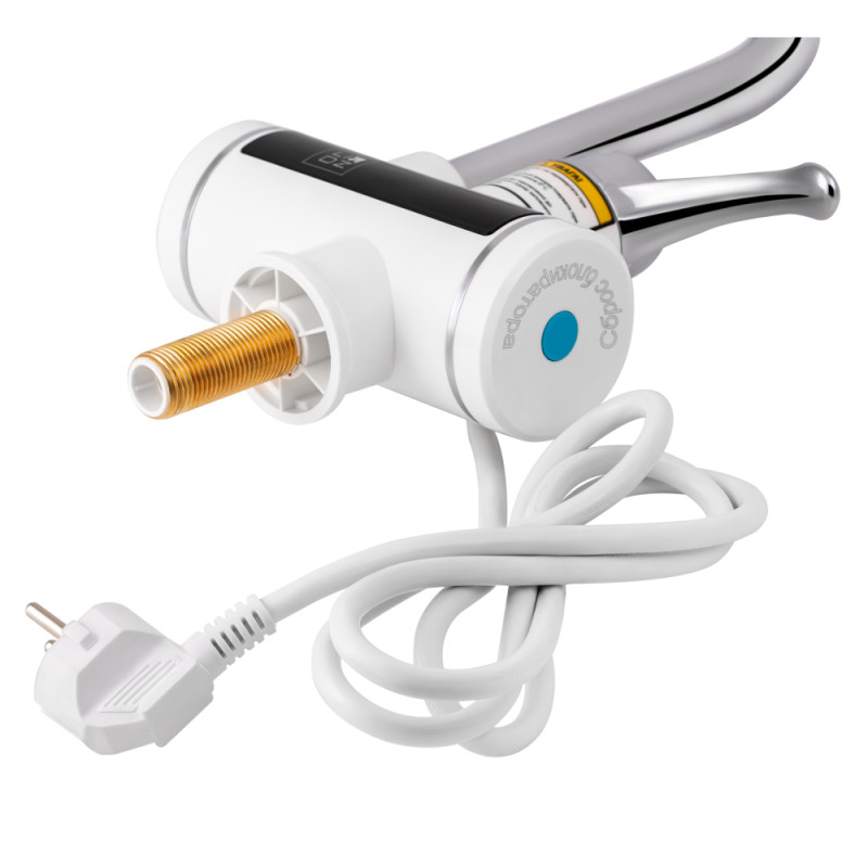 Lidz Проточний кран-водонагрівач кухонний для кухні Warm 058 LDWAR058WCR24985 White / Chrome