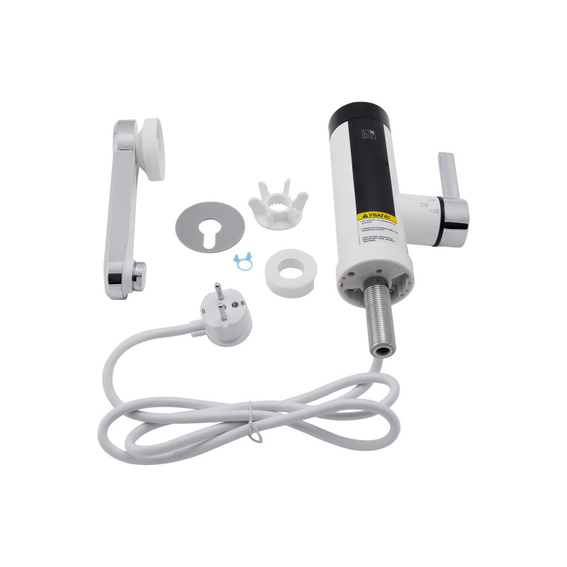 Lidz Проточний кран-водонагрівач кухонний для кухні Warm 061 LDWAR061WCR35431 White / Chrome