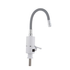 Проточний кран-водонагрівач з гнучким виливом для кухні Lidz Warm 065 LDWAR065GRE49096 White/Grey SD00055220