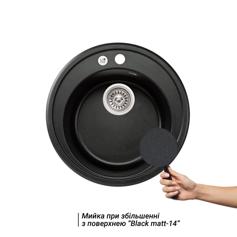 Lidz Кухонна мийка D510/200 BLM-14 (LIDZBLM14D510200)