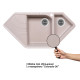 Lidz Кухонна мийка з додатковою чашею 1000x500/225 COL-06 (LIDZCOL061000500225)