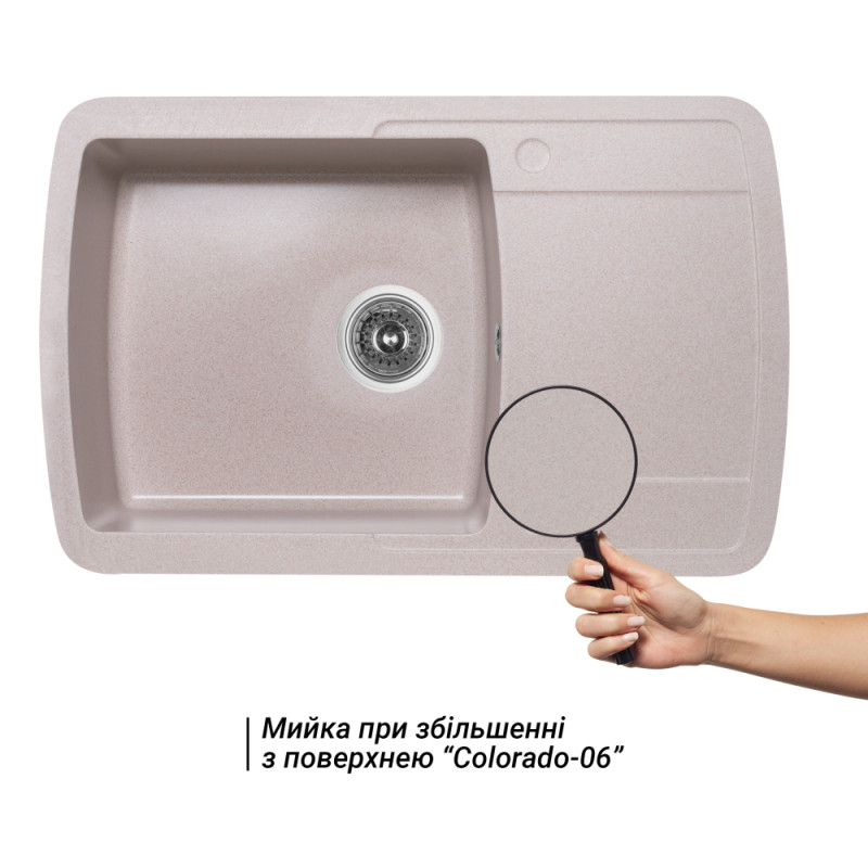 Lidz Кухонна мийка 770x490/200 COL-06 (LIDZCOL06770490200)