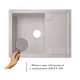 Lidz Кухонна мийка 650x500/200 GRA-09 (LIDZGRA09650500200)