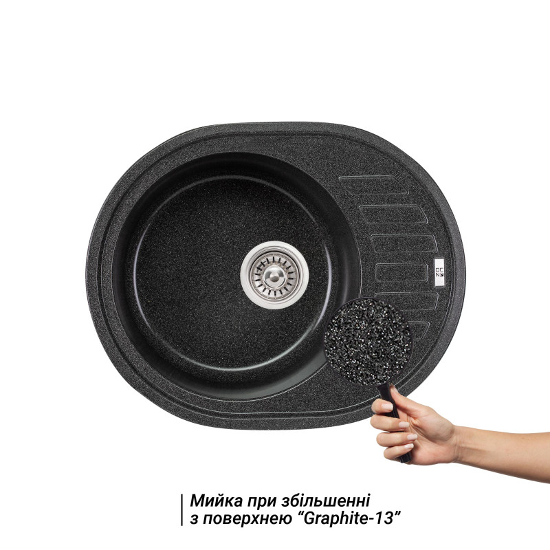 Lidz Кухонна мийка 620x500/200 GRF-13 (LIDZGRF13620500200)