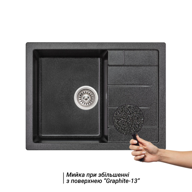 Lidz Кухонна мийка 650x500/200 GRF-13 (LIDZGRF13650500200)