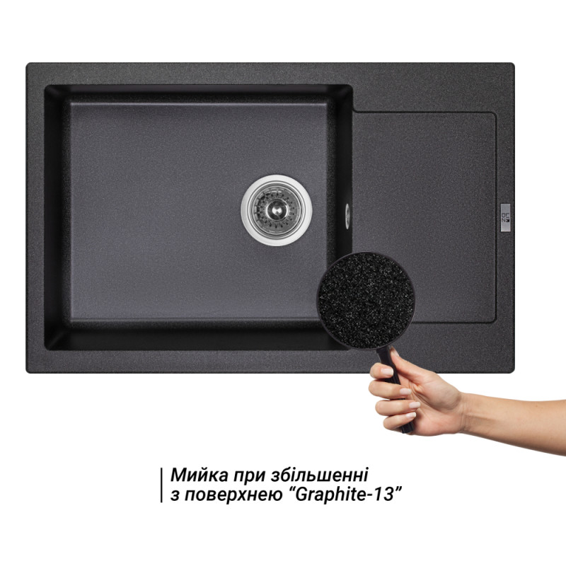 Lidz Кухонна мийка 781x510/200 GRF-13 (LIDZGRF13781510200)