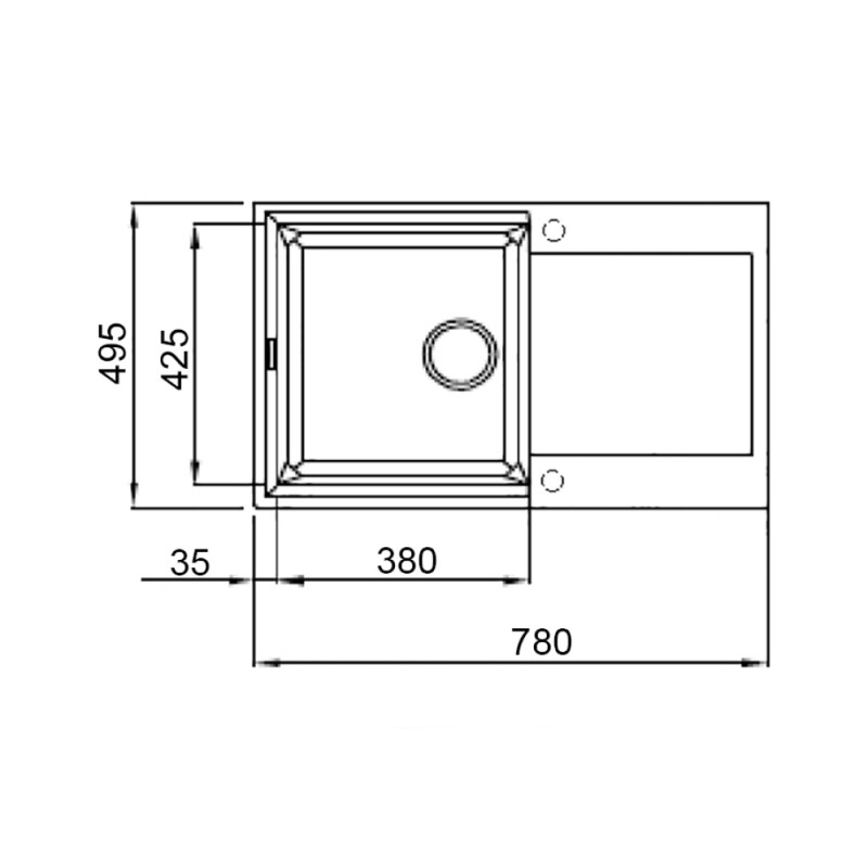 Lidz Кухонна мийка 790x495/230 STO-10 (LIDZМSTO10790495230)