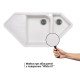 Lidz Кухонна мийка з додатковою чашею 1000x500/225 WHI-01 (LIDZWHI011000500225)