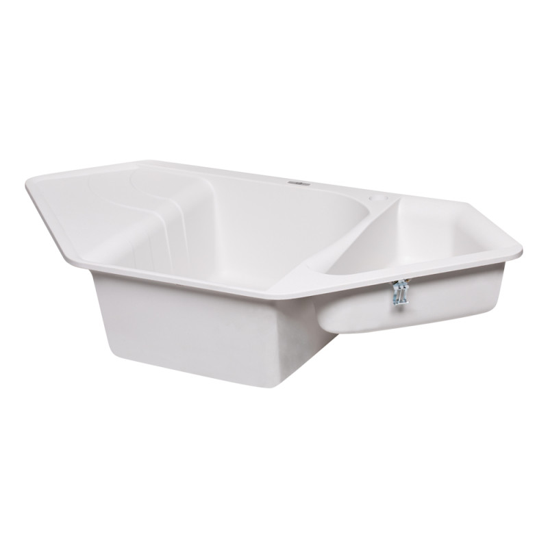 Lidz Кухонна мийка з додатковою чашею 1000x500/225 WHI-01 (LIDZWHI011000500225)