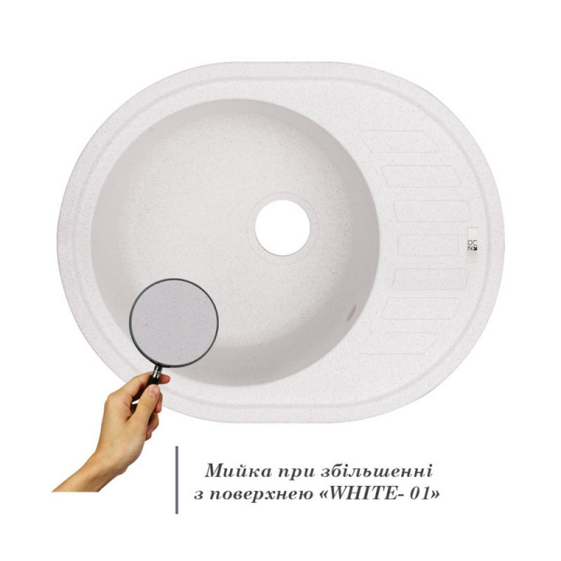 Lidz Кухонна мийка 620x500/200 WHI-01 (LIDZWHI01615500200)