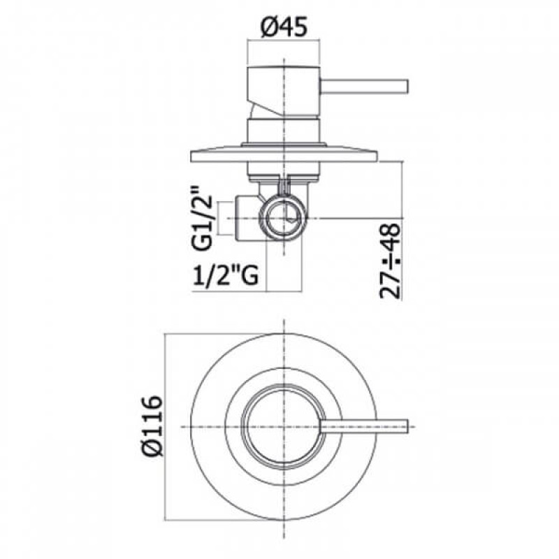 Paffoni Змішувач для душу Light LIG 011 NO чорний матовий (LIG011NO)