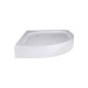 Lidz Лоток для душа KAPIELKA ST80x80x14 низкий, полукруглый, диаметр слива 52 мм.