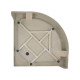 Lidz Лоток для душа KAPIELKA ST80x80x14 низкий, полукруглый, диаметр слива 52 мм.