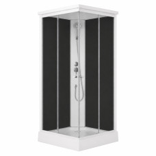 Душовий бокс Lidz Kubis SB90x90.SAT.LOW.GR, скло тоноване 4 мм SD00055514