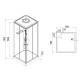 Душовий бокс Lidz Kubis SB90x90.SAT.LOW.GR, скло тоноване 4 мм SD00055514