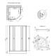 Lidz Душова кабіна Latwa SC80x80.SAT.LOW.GR, скло тон. 4 мм + Душовий піддон KAPIELKA ST80x80x15 (LLASC8080SLGSET)