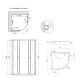 Lidz Душова кабіна Latwa SC90x90.SAT.LOW.FR, скло Frost 4 мм + Душовий піддон KAPIELKA ST90x90x15 (LLASC9090SLFSET)