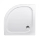 Lidz Набор: Душевая кабина Latwa SC90x90.SAT.LOW.DGR, полукруглая, стекло тонированное 4 мм + Душевой поддон Kapielka ST90x90x14 SD00055614